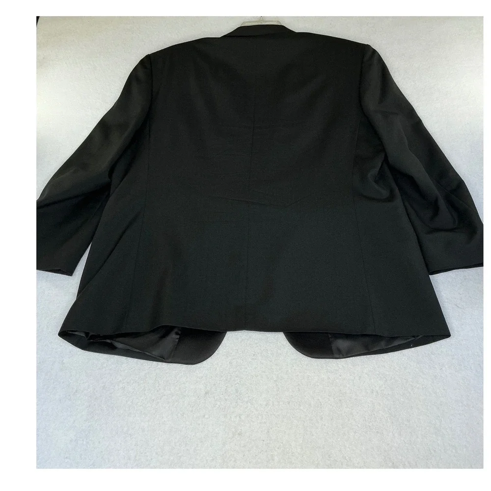 Cricketeer Tuxedo Jacket Mens 48R Black Wool Peak Lapel Vintage Single Button